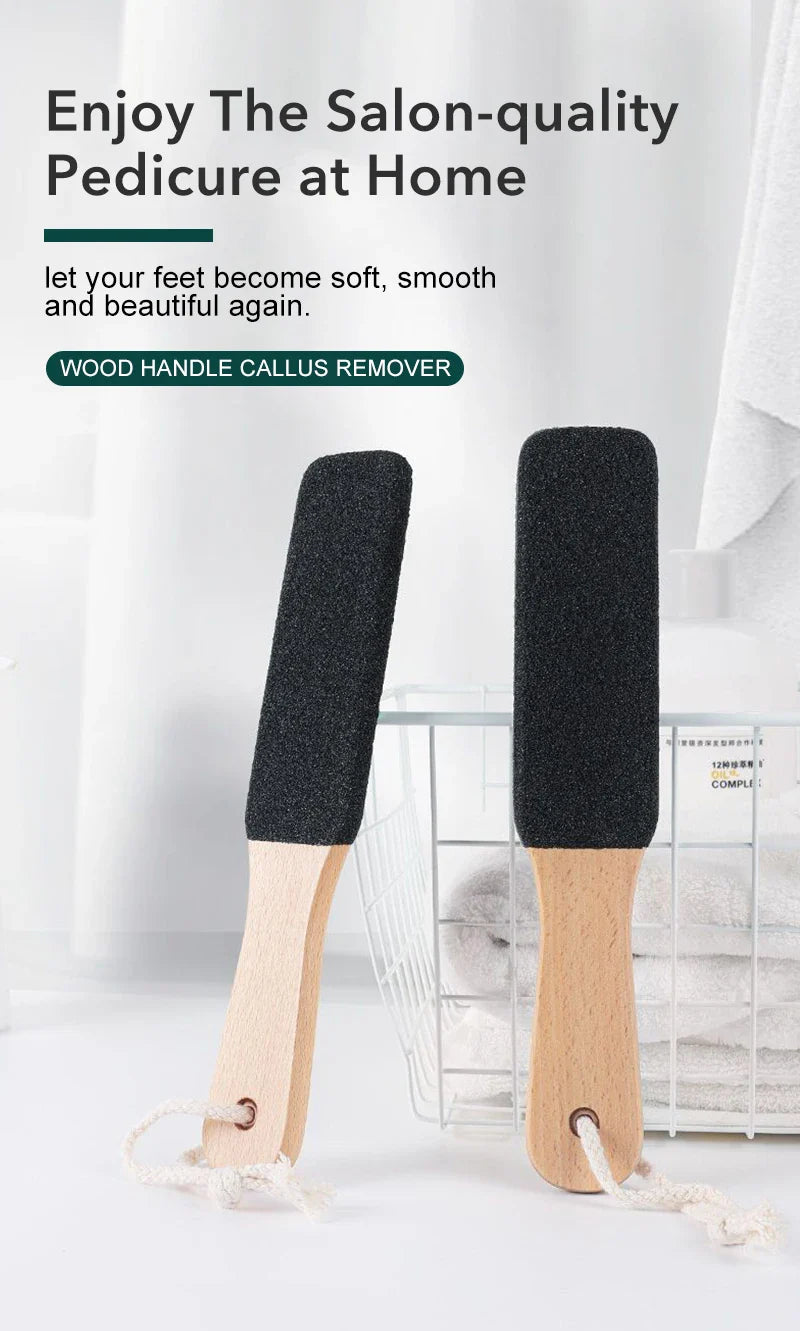1PCS Professional Pedicure Rasp Tool for Dead Skin Crack Heels Beech Wood Foot File Rasp Callus Remover Foot Scrubber
