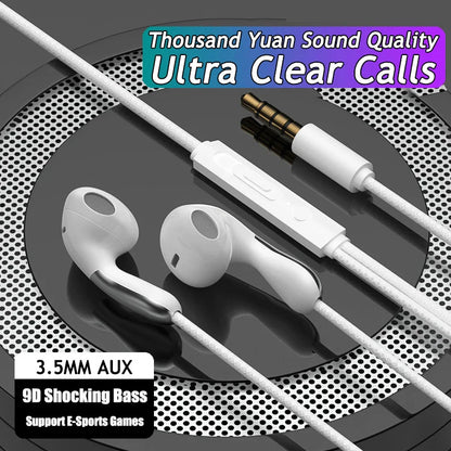 Wired Earphone 3.5mm AUX/Type C HiFi Surround Heavy Bass With MIC In-Ear Game Music Headsets For Samsung Huawei Xiaomi iPad PC