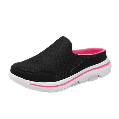 2024 Summer new breathable mesh shoes outdoor non-slip walking shoes comfortable sandals men half slippers casual loafers 35-48