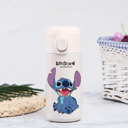 Disney Stitch 420ml Thermal Cup Sports Water Bottle Kids Portable Large Capacity Outdoor Vacuum Cup Stainless Steel Bottle