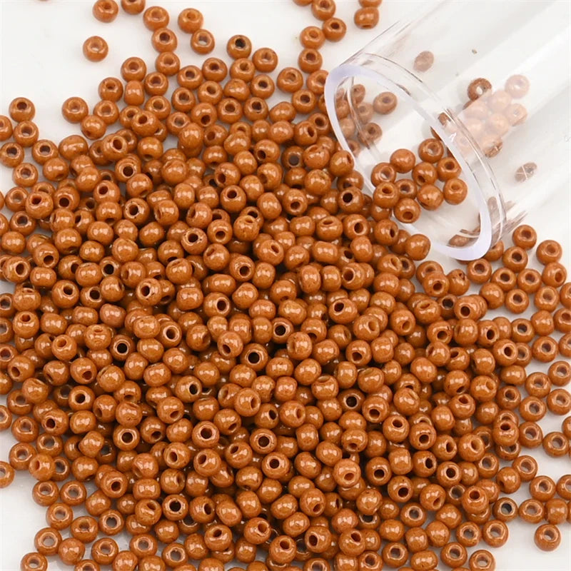 12Grams/Tube 2mm Metallic Seed Beads Japanese Round Glass Seedbeads For DIY Needlework Dress Adornment Sewing 1200pcs