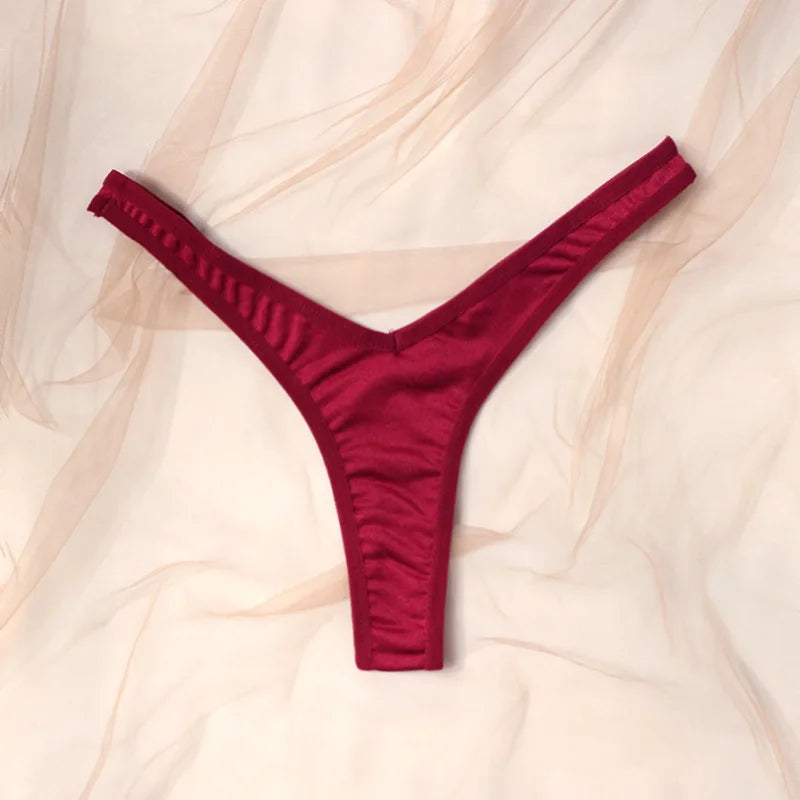 Sexy Simple Low Waist Briefs Women's Wholesale Thong New Hip Lifting Pants In Europe And America