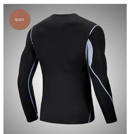 Men Compression Running T Shirt Fitness Tight Long Sleeve Sport Tshirt Training Jogging Shirts Gym Sportswear Quick Dry Rashgard