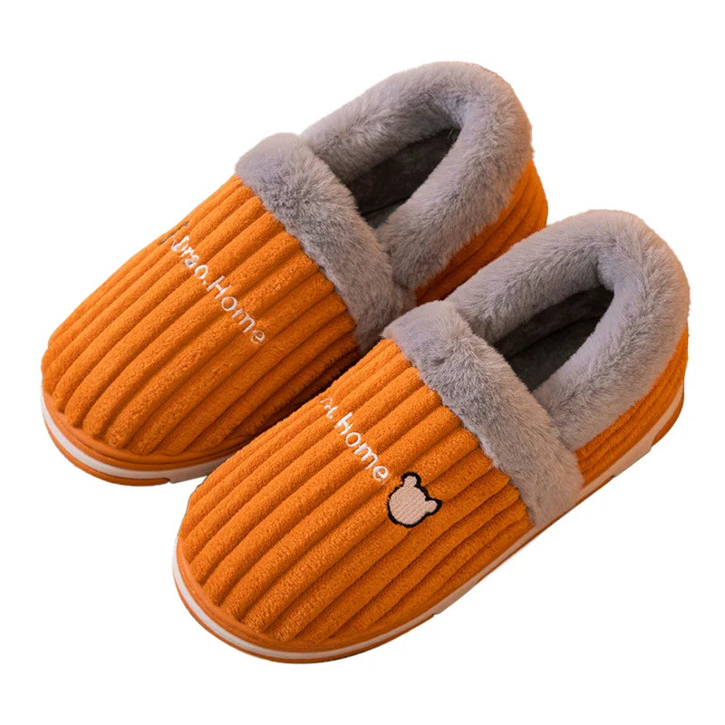 Eyriphy Winter Warm Plush Slippers Women Comfort Warm Cotton Shoes Soft Sole Indoor Outdoor Bedroom Slides Female Lovely Slipper