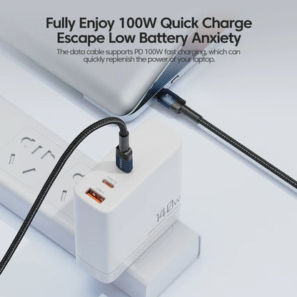 Toocki 60W/100W Type C to USB C Cable PD 3.0 Quick Charge Fast Charging Type C to Type C For Huawei Xiaomi Samsung Laptop
