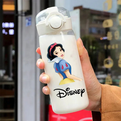 Straw 600/400ML Water Cup Princess Children Portable Plastic Mermaid Frozen Transparent Large Capacity Sport Water Bottle