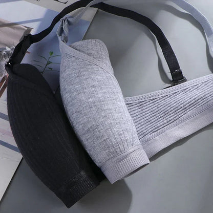 Cotton Women's AB cup Bra Underwear Wireless Gathering Comfortable V-Bra Women's Upward Push Underwear