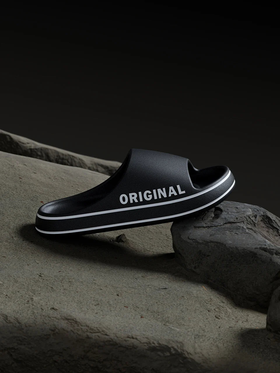 Feslishoet Women Letter Slippers Beach Slides Solid Color Mens Thick Sole Indoor Bathroom Anti Slip Shoes Summer Couple Sandals