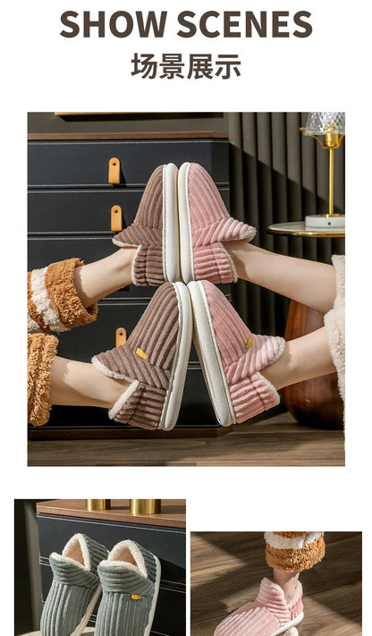 Asgard Classic Plush Slippers For Women Winter 2024 New Outdoor Fluffy Warm Boots Leisure Cotton Shoes Indoor Cozy Home Slides