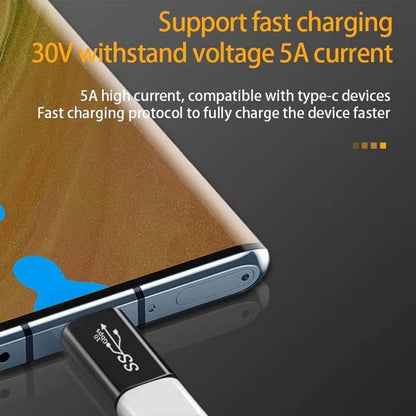 NNBILI Right Angle 90 Degree USB 3.1 Type C Adapter Female To Male Converter 10 Gbps USB C Charge Data Sync Extension Connector