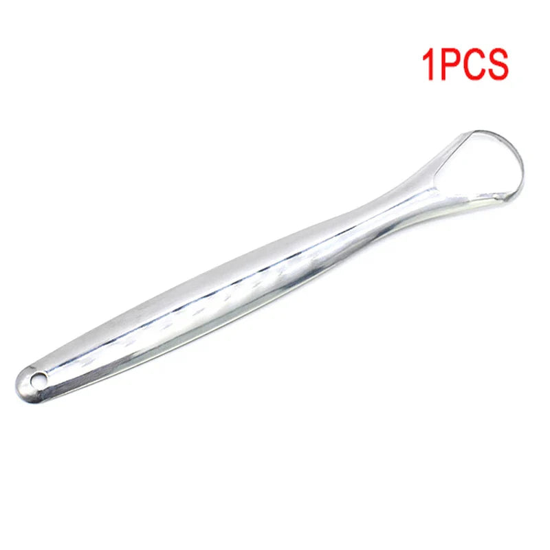 Oral Tongue Cleaner Stainless Steel U Type Tongue Scraper Brush Cleaning Coated Tongue Toothbrush Oral Hygiene Care Tools