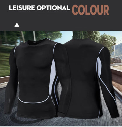 Men Compression Running T Shirt Fitness Tight Long Sleeve Sport Tshirt Training Jogging Shirts Gym Sportswear Quick Dry Rashgard