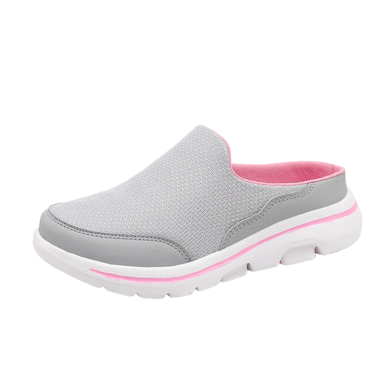 2024 Summer new breathable mesh shoes outdoor non-slip walking shoes comfortable sandals men half slippers casual loafers 35-48