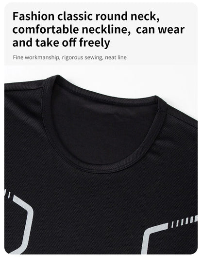 2/6 Pack Plus Size Men's Quick-drying Short-sleeved Shorts Suit Men's Leisure Sports Running Fitness T-shirt Joker Shorts Teen