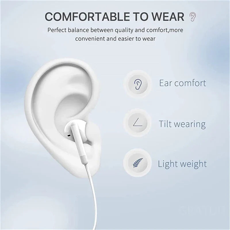Original Type C Wired Headphone For Xiaomi Mi 14 13 12 Pro Ultra Lite 3.5MM Earphone Redmi Poco Huawei Samsung Earbuds Headset
