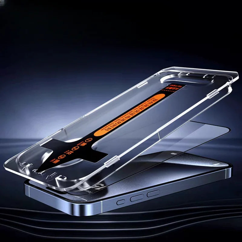 2Pcs Tempered Glass Easy install For iPhone 15 Pro Max 14Pro Full Cover Screen Protector Dust Free Installation For iPhone 15Pro