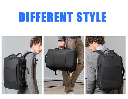 BANGE Aesthetic Men Business Backpack School Expandable USB Bag, Large Capacity 17.3 Laptop Waterproof Fashion Travel Backpack