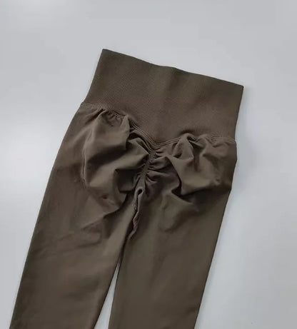 Seamless Sport Yoga  High Waist Pants Leggings Sport See Through Yoga Gym Running Quick Dry Pants Scrunch Butt Pants