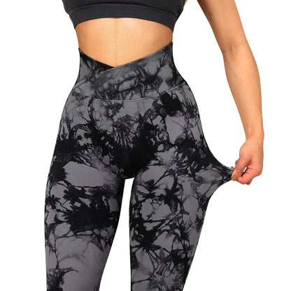 Tie Dye Fitness Legging Woman Push Up Workout Sport Leggings Women Scrunch Butt Female Outfit Gym Seamless Legging Pants