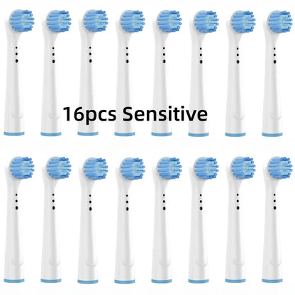 16/20PCS Brush Head nozzles for Oral B Electric Toothbrush Replacement Head Refill Sensitive Floss Cross Action for Oralb