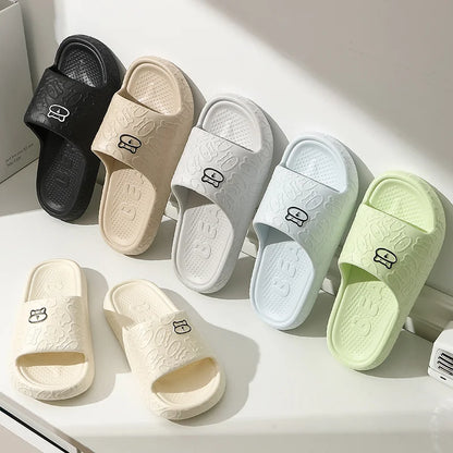 Summer Men Slippers Home Soft Sole Somfortable Good Resilience Bathroom Non-slip Beach Casual Women Colorful Silders Houseshoes