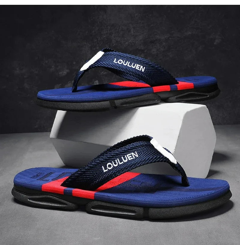 High Quality Fashion Men Flip Flops Summer Beach Flip Flops Men Casual Breathable Antiskid Beach Slippers Men Summer Outdoor