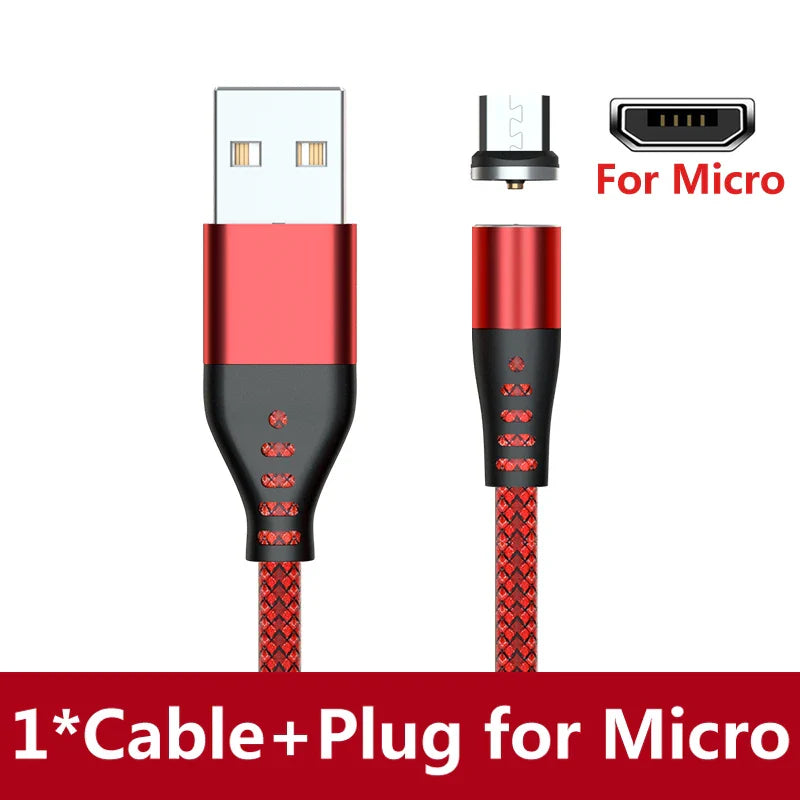 AUFU LED Magnetic USB Charging Cable USB Type C Phone Cable Magnet Phone Charger Micro USB For iPhone 11 12 Pro Max For Xiaomi
