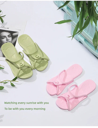Folding Slippers Trip Travel Portable Slides Women Men Light Home Hotel Salon Homestay Guest Use Sandals Bathing Beach Shoes