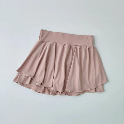 Sports skirt fake two-piece running skirt womensummer quick drying hip covering light proof breathable tennis Yoga skirt pants