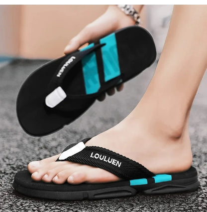 High Quality Fashion Men Flip Flops Summer Beach Flip Flops Men Casual Breathable Antiskid Beach Slippers Men Summer Outdoor