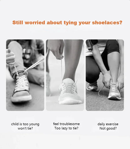 Flat Elastic Shoe Laces Sneakers No Tie Shoelaces for Shoes Tennis Quick Shoelace Clips Without Ties Shoe Accessories Kids Adult