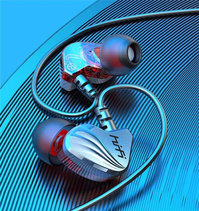 HIFI 6D Surround Bass In-Ear Wired Headphones 3.5mm Type C Earphone Sports Waterproof Gaming Headset Handfree Earbuds with Mic