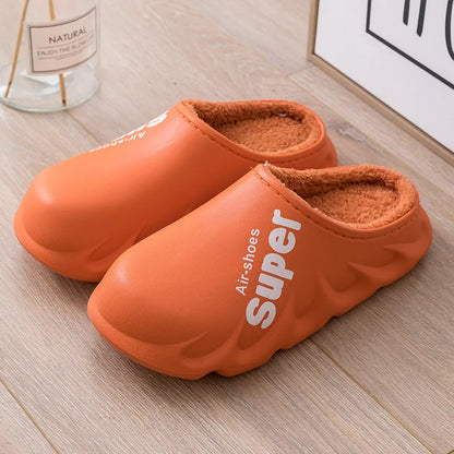 Comwarm Fur Sports Slippers For Women Winter Outdoor Waterproof Plush Home Slippers Female Fashion Indoor Soft Warm Furry Shoes