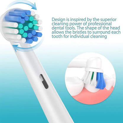 Toothbrush Head Compatible with Oral b Braun Electric Toothbrush, Precision Replacement Brush Heads for Pro Smart Genius, Effici