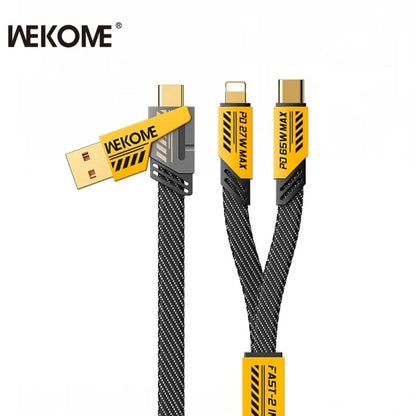 Four-in-one Multi-function Data Cable, USB-A/IPH/TYPE-C Port Conversion, Suitable for Charging Various Mobile Phone Models.