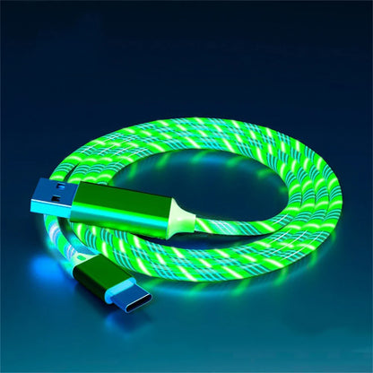 NNBILI Glowing LED Light USB 3 IN 1 cable Phone Fast Charging Charger Luminous Type C Cable For Xiaomi iPhone Phone Accessories