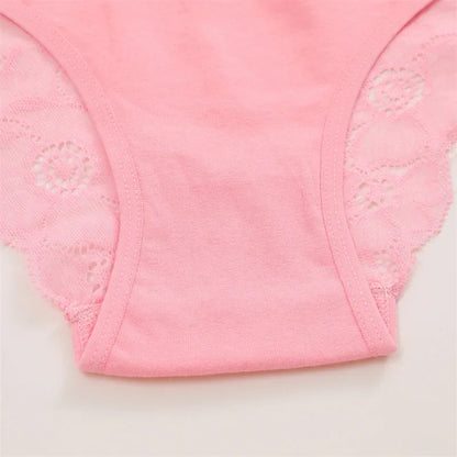 3PC/Set Women Sexy Lace Panties Low Rise Hollow Out Briefs Floral Transparent Underwear for Feamale Elastic Straps Soft Lingerie