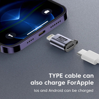 Micro USB To Type C Adapter Mini USB To USB C 480Mbps Fast Data Charging Connector USBC To Lightning Adapter For iphone Android