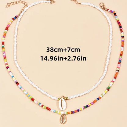 Tidepool Starfish Necklace - Surf & Beach Boho Jewelry Starfish Turtle Beaded Choker Necklaces, Adjustable Necklaces, Ocean Gift