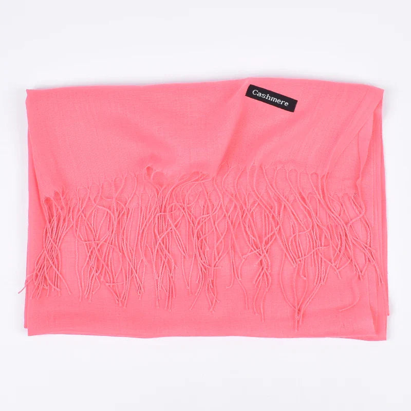 Leather Powder Autumn and Winter New Solid Color Scarves Wholesale for Men and Women 120g Single Color Headband Shawl