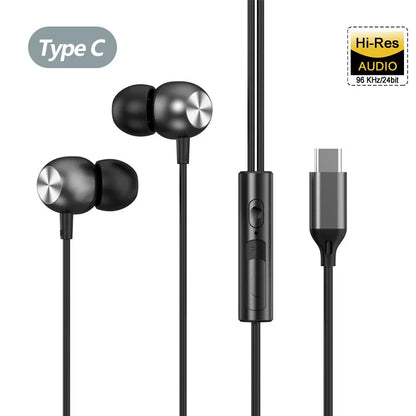 Type C Headphones For Samsung Galaxy S24 S23 S21 S22 Ultra Wired Earphones A53 A52 A34 A54 Note 20 5G 3.5mm Jack Earbud Headset