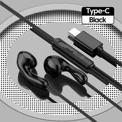 For Samsung Headphones HiFi Bass Stereo Volume Control With Mic Type C 3.5mm Eadphones For Galaxy S24 S23 S22 S21 Ultra Note 20