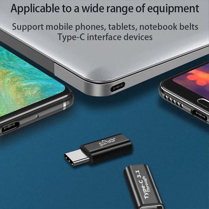 NNBILI Right Angle 90 Degree USB 3.1 Type C Adapter Female To Male Converter 10 Gbps USB C Charge Data Sync Extension Connector