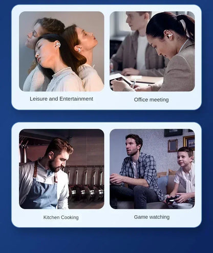 NEW Bluetooth 5.3 Wireless Bone Conduction Headphones T75 Clip Ear Music Noise Canceling Headset HD Call Sports Gaming Earphone