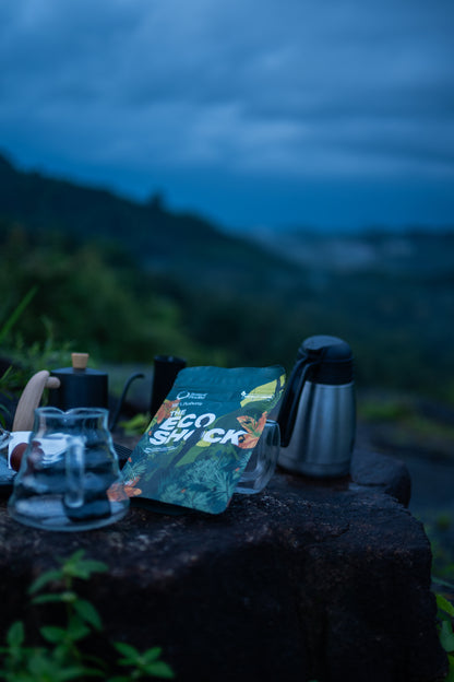 Beans of Bodhi - The Eco Shock | 100% Peaberry Light Roast Coffee | Rich, Sweet & Smooth