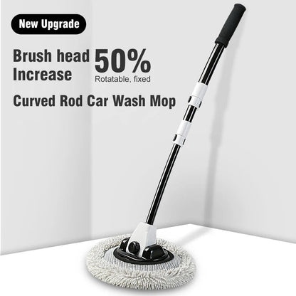 2022 New 15 Degree Bend Car Cleaning Brush Car Wash Brush Chenille Broom Telescoping Long Handle Cleaning Mop Cleaning Tools