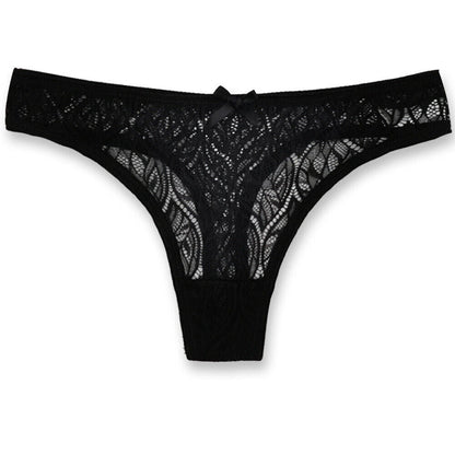 6 Pack Womens Sexy Lace Underwear Ladies Cotton Thongs G-String Knickers Briefs